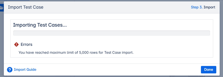 How to Import Test Cases from Excel File with More Than 5,000 Rows